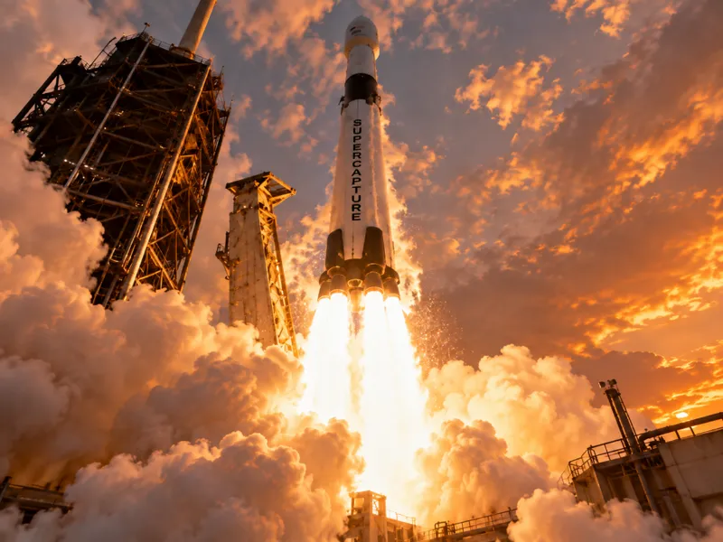 A photo of a rocket launch